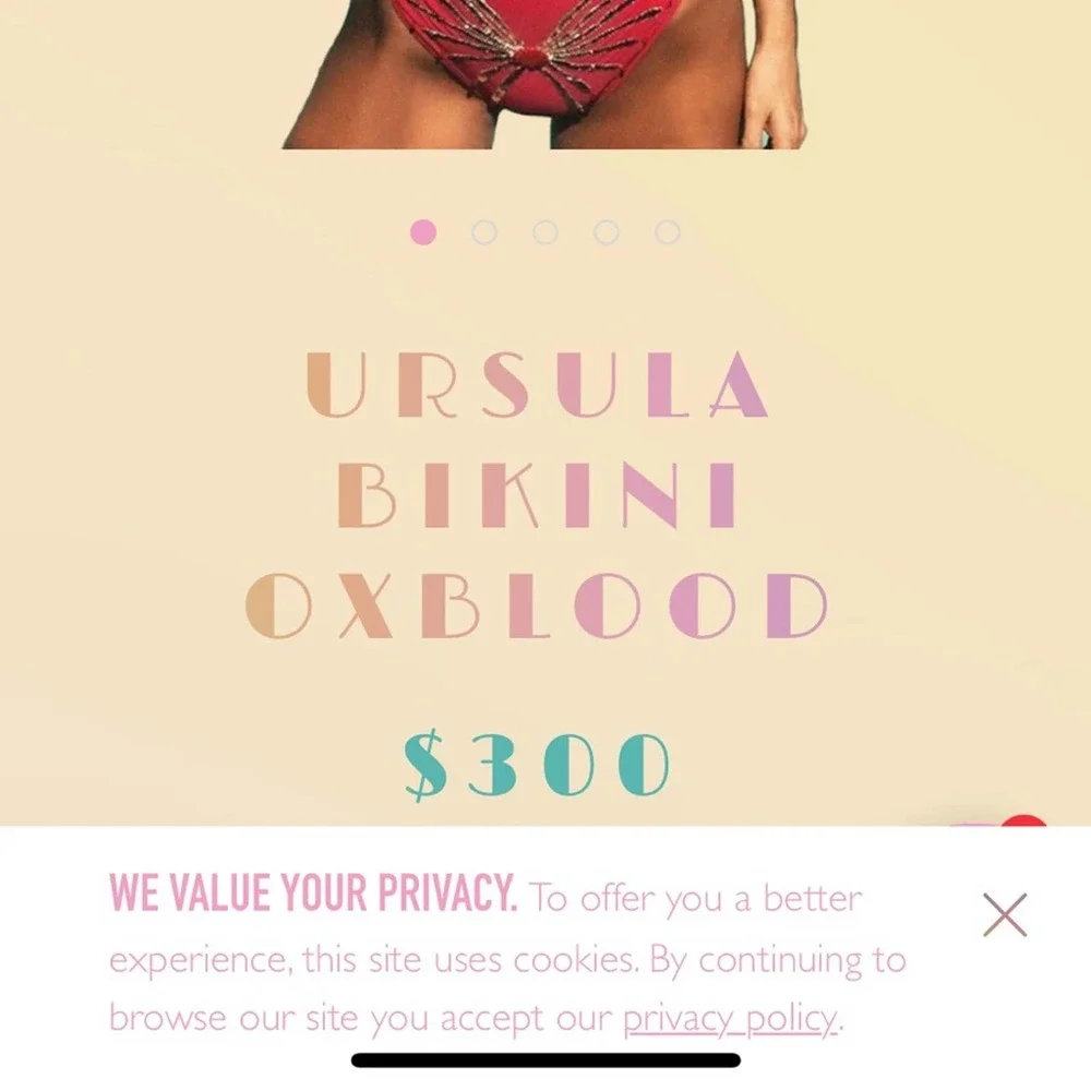 NWOT Oceanus Red Ursula Bikini Set - Picture 9 of 12